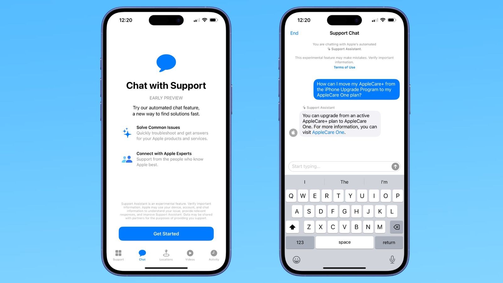 Apple'ın Destek Uygulamasında Yapay Zeka Denemeleri
