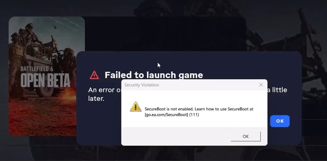 Battlefield 6 Oyununda Secure Boot Hatası Çözüm Rehberi