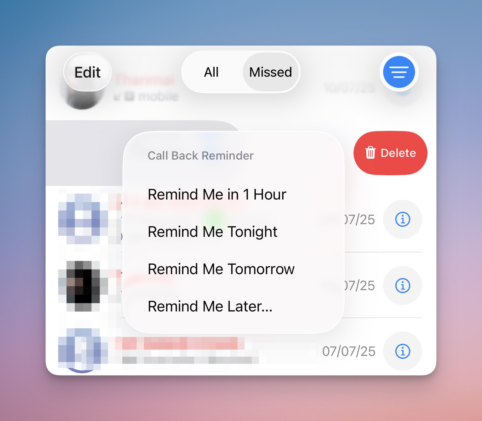 iOS 26: Cevapsız Aramalar İçin Hatırlatıcı Özellik Sunuluyor